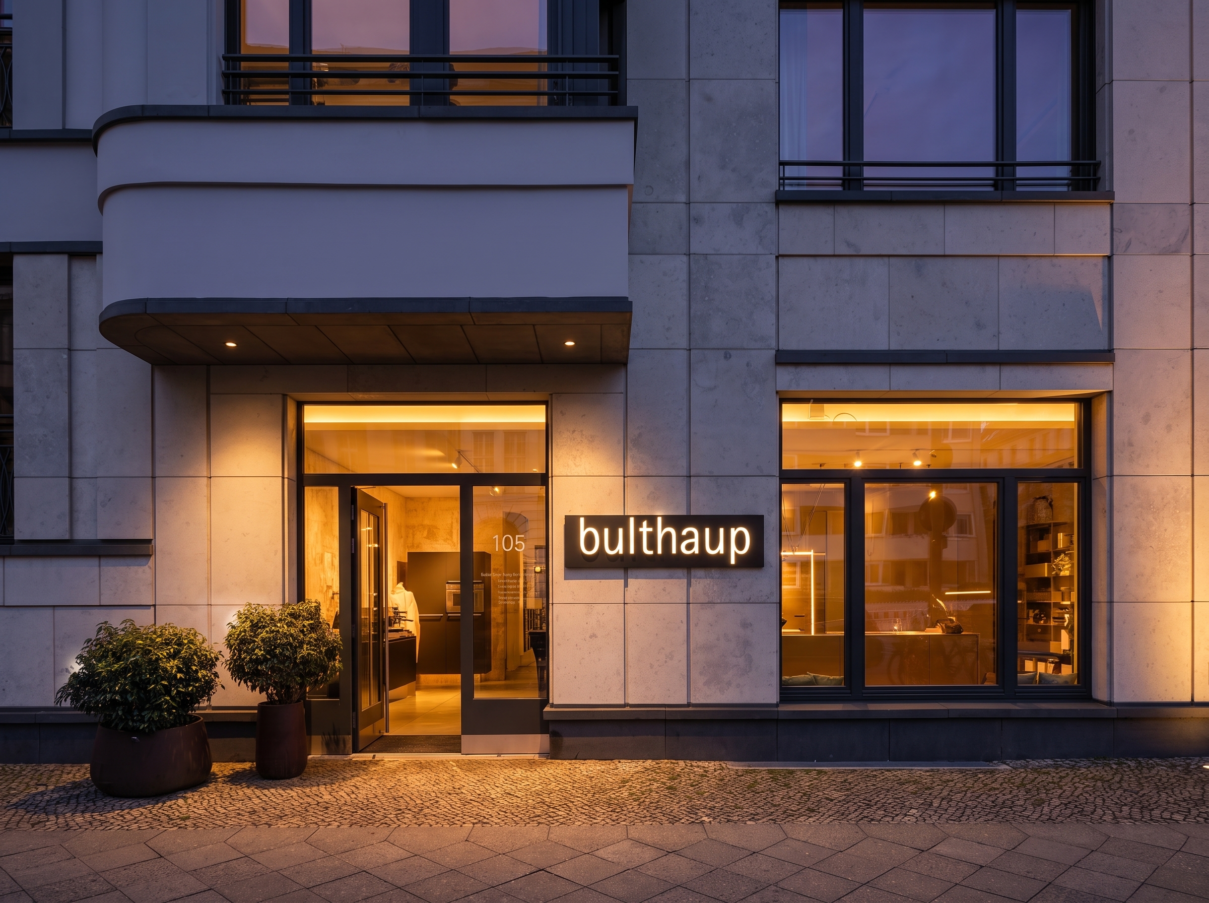 Eingang des bulthaup Küchenstudios am preußenpark, Lietzenburger Straße 105, 10707 Berlin